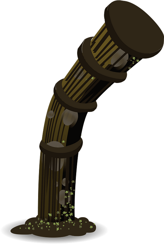 Brown bent pipe