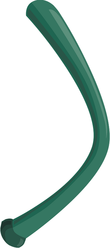 Dark green bent pipe