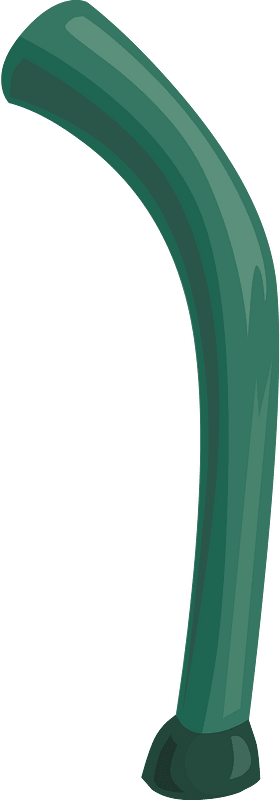 Dark green bent pipe
