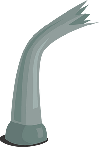 Grey bent pipe