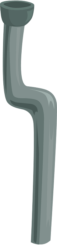 Grey bent pipe