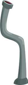 Grey bent pipe