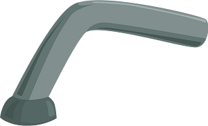 Grey bent pipe