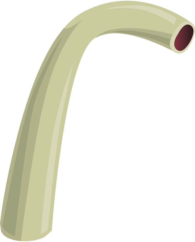 Light green bent pipe