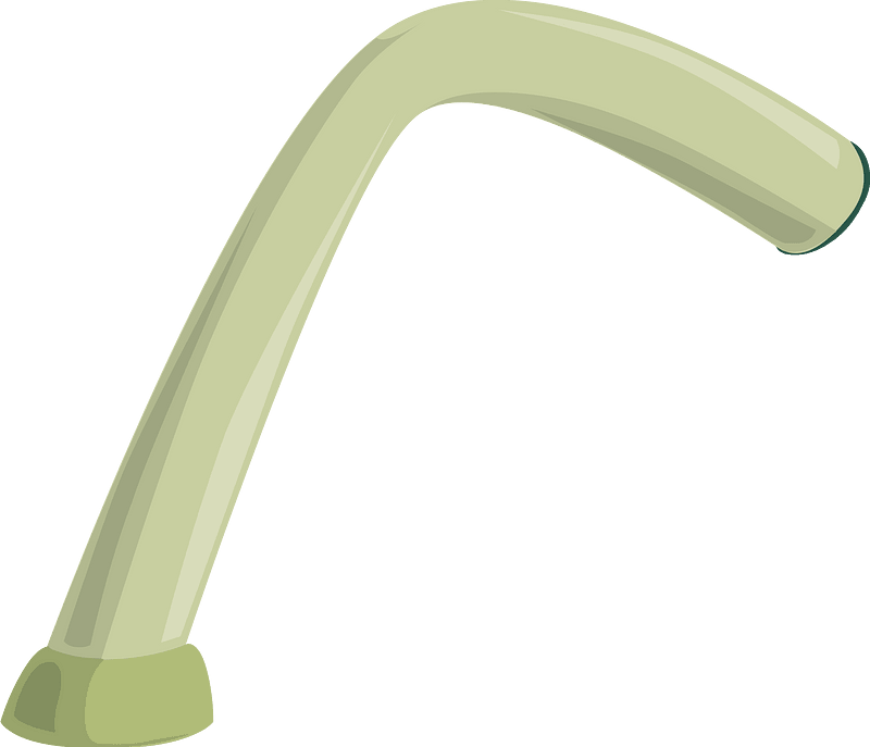 Light green bent pipe