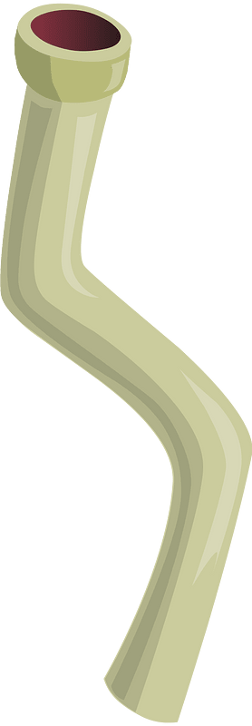 Light green bent pipe