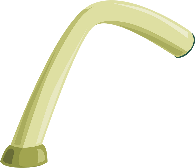 Light green bent pipe