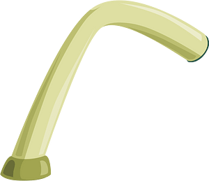 Light green bent pipe
