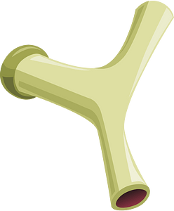 Light green bent pipe