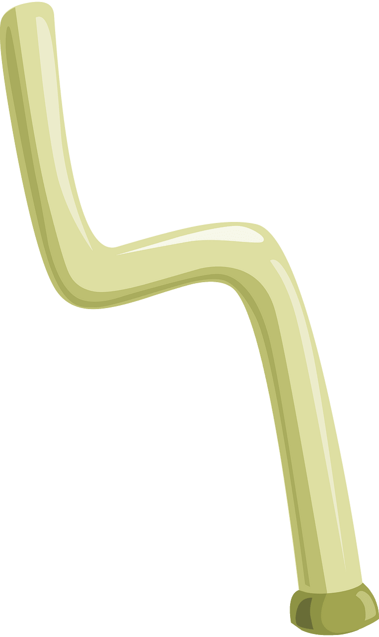 Light green bent pipe