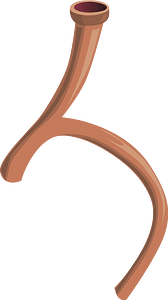 Orange bent pipe