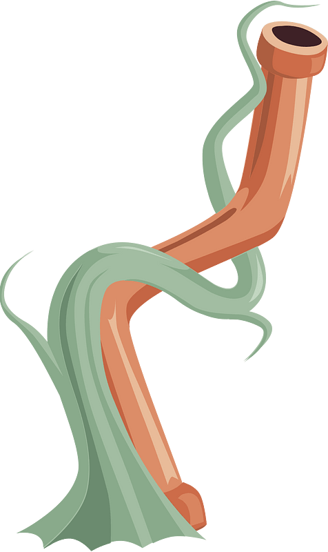 Orange bent pipe