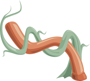 Orange bent pipe