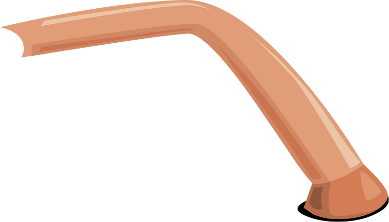 Orange bent pipe