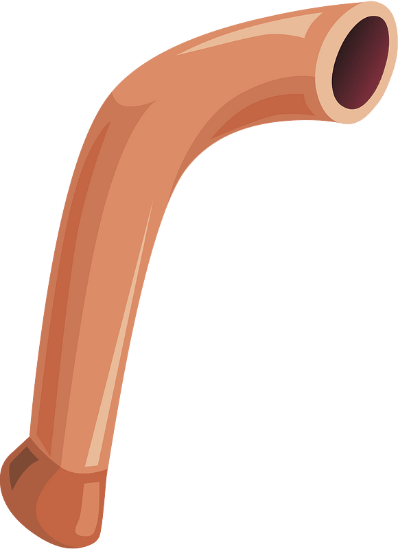 Orange bent pipe