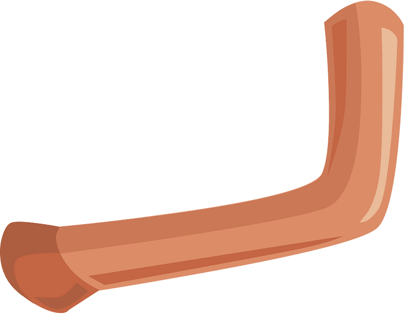 Orange bent pipe