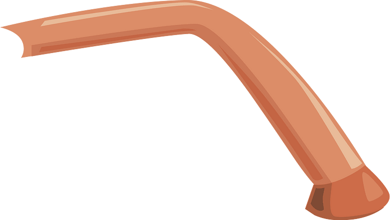 Orange bent pipe