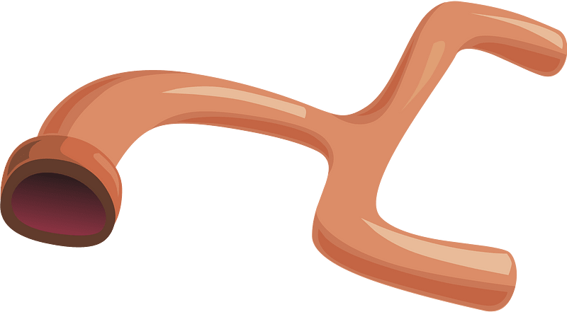 Orange bent pipe