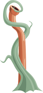 Orange bent pipe