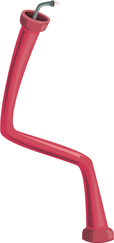 Red bent pipe