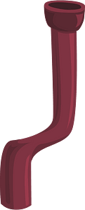 Red bent pipe