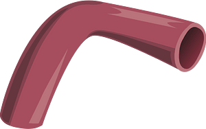 Red bent pipe