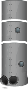 Crashed spaceship pillar