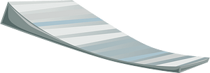 Grey metal platform