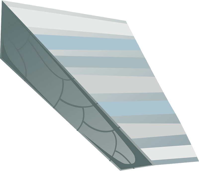 Grey metal platform