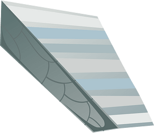 Grey metal platform