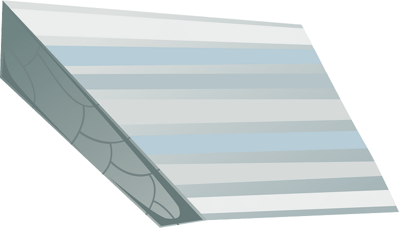 Grey metal platform
