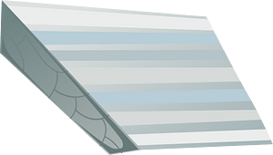 Grey metal platform