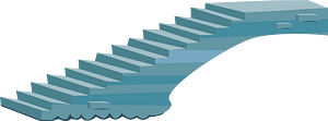 Blue fantasy stairs