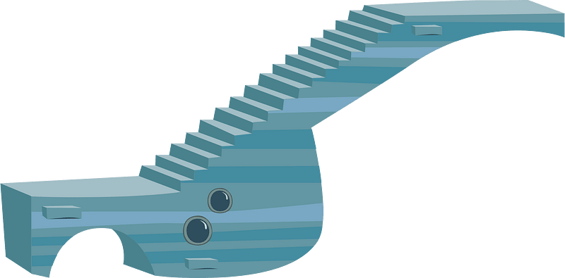 Blue fantasy stairs