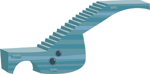 Blue fantasy stairs