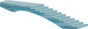 Blue fantasy stairs