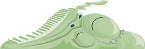 Light green fantasy stairs face
