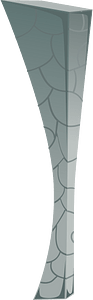 Grey metal tower part