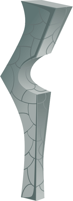 Grey metal tower part