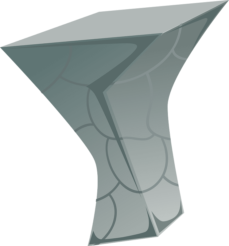 Grey metal tower part
