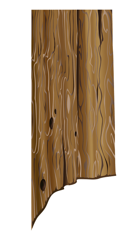 Vertical brown wooden wall