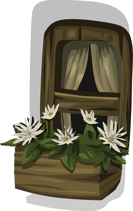 Wooden brown window