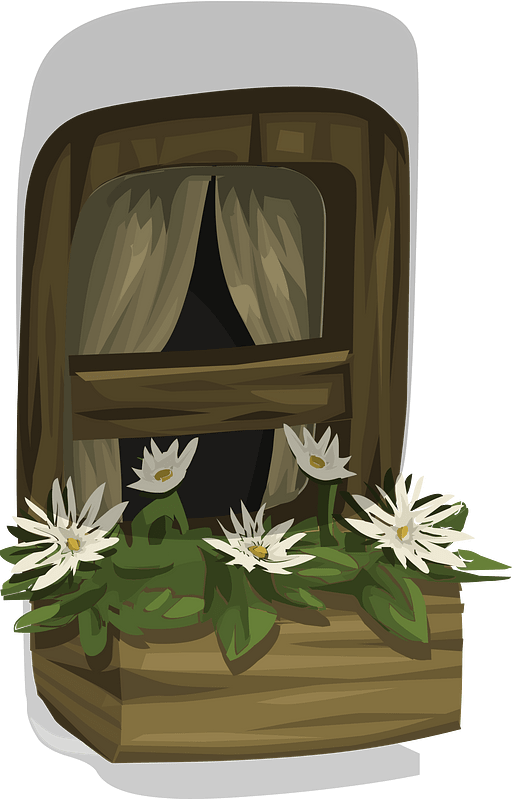 Wooden brown window