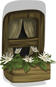 Wooden brown window