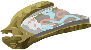 Mirror with scribbles fantasy artifact piece