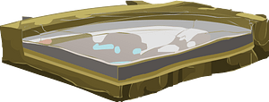 Mirror with scribbles fantasy artifact piece
