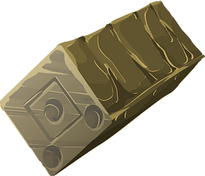 Mysterious cube fantasy artifact piece