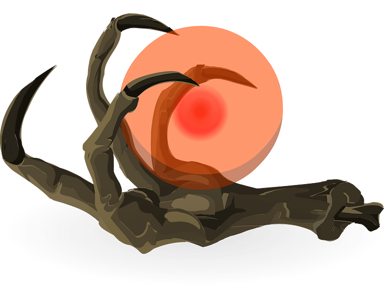 Fantasy claw with glowing orb