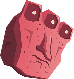 Pink statue head