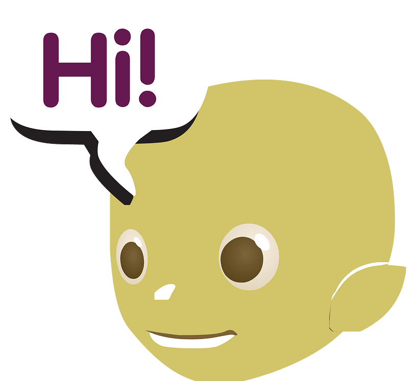 Head and speech bubble